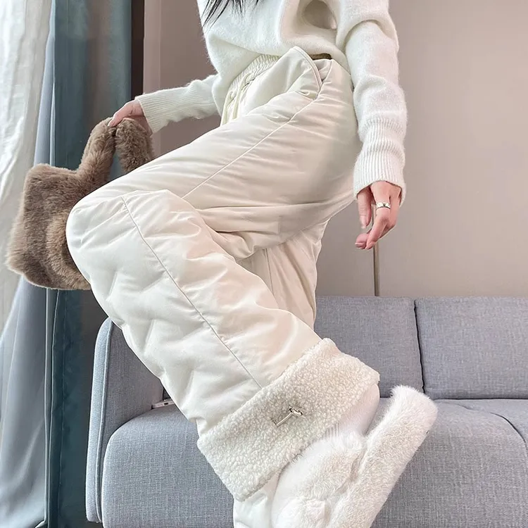 加厚羽绒裤女冬季外穿防寒轻薄保暖白鸭绒哈尔滨轻盈时尚东北棉裤