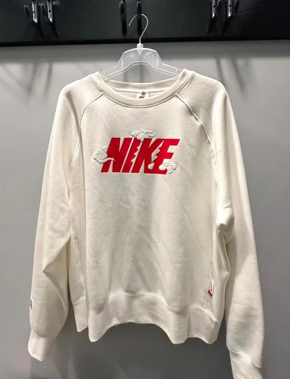 耐克Nike 男子加绒米白色限定款针织套头运动卫衣FZ6374-113