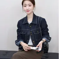 丹宁色牛仔外套2025春季新款时尚潮流短外套女韩版百搭休闲上衣