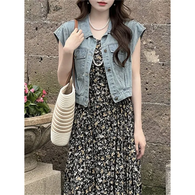 设计短款牛仔短袖薄款外套女小个子穿搭2025夏季宽松显瘦披肩上衣