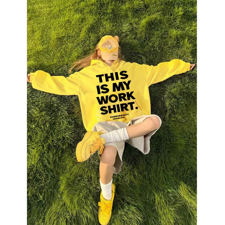 新款秋冬百搭宽松慵懒风连帽卫衣女ins风高能感穿搭帽衫上衣