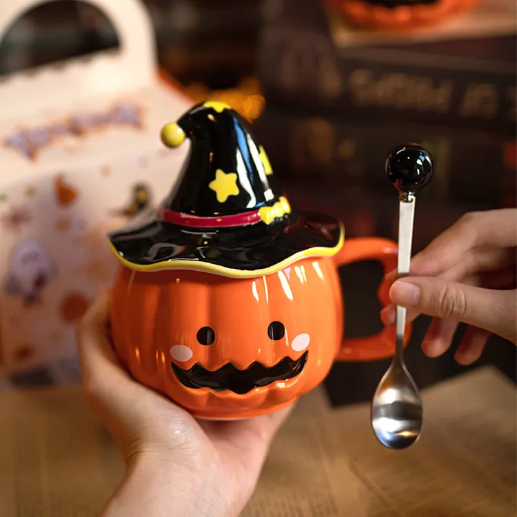 精东家可爱搞怪南瓜魔法马克杯送闺蜜伴手礼情侣家用办公陶瓷水杯