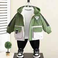 男童加绒棉服外套秋冬款2025新款儿童冬装加厚棉衣宝宝夹棉袄冬季