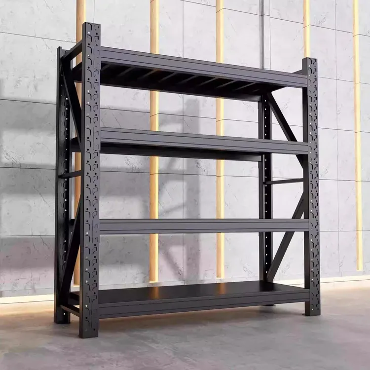 置物架可调节落地储物架超市快递陈列五层收纳架五金货架展示架