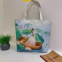双面古风少女时尚民族风金丝线提花刺绣单肩手提包