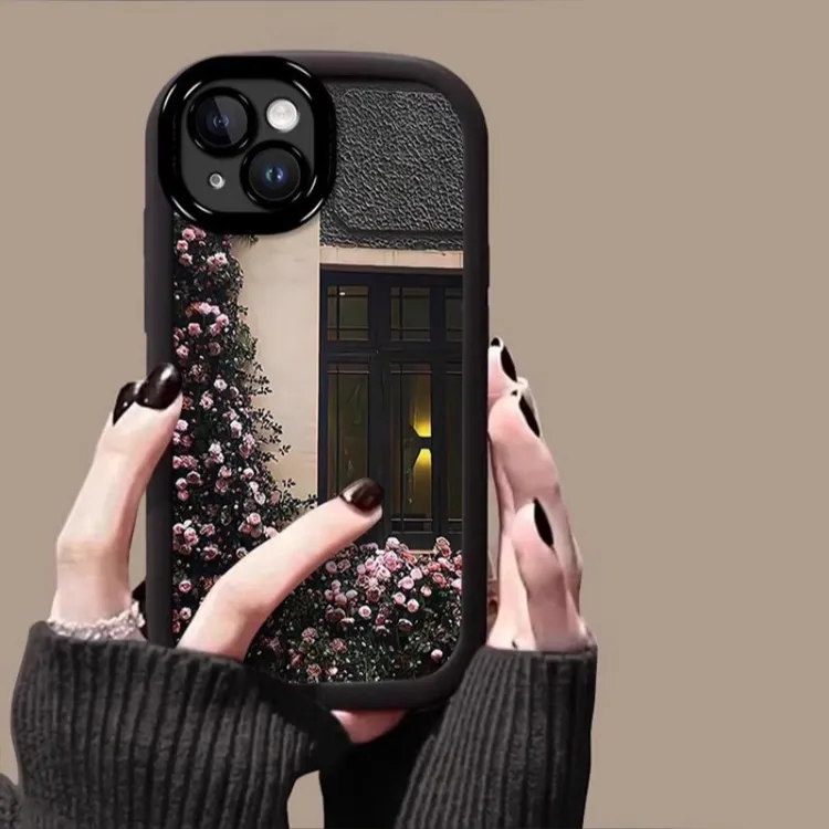 满屏玫瑰适用苹果17promax的手机壳iphone16pro小众15pro超火复古
