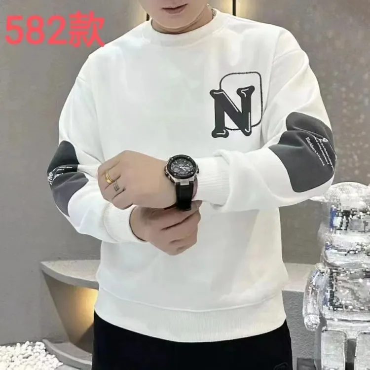 欧洲站高档商务男士显气质卫衣秋冬保暖时尚大气外穿长袖打底上衣