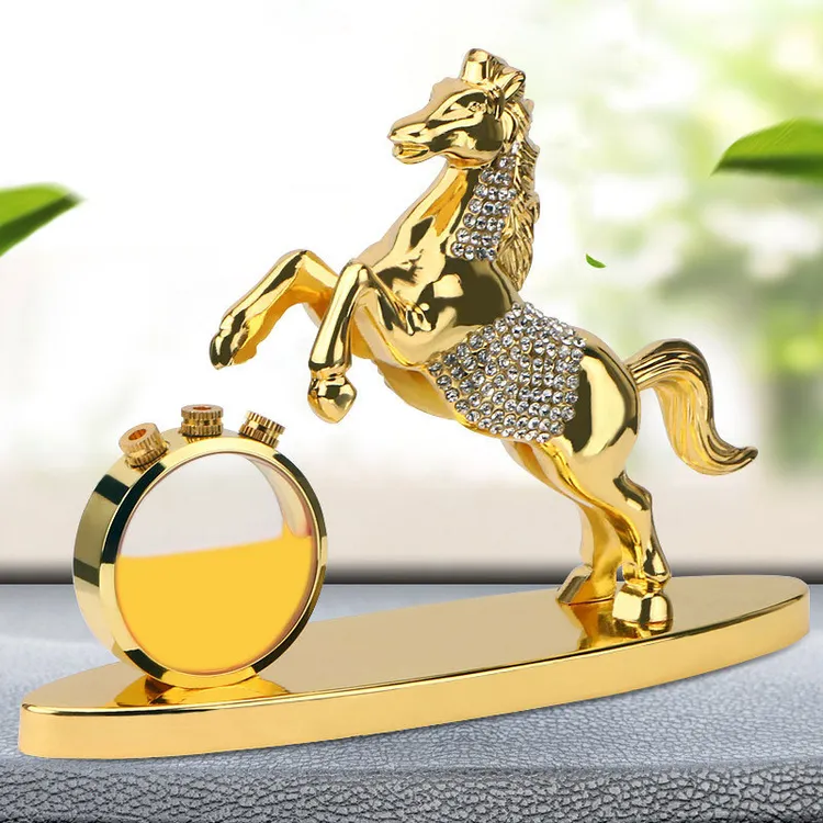 创意合金汽车香水座一路平安车内饰品摆件鹿高档车载摆件