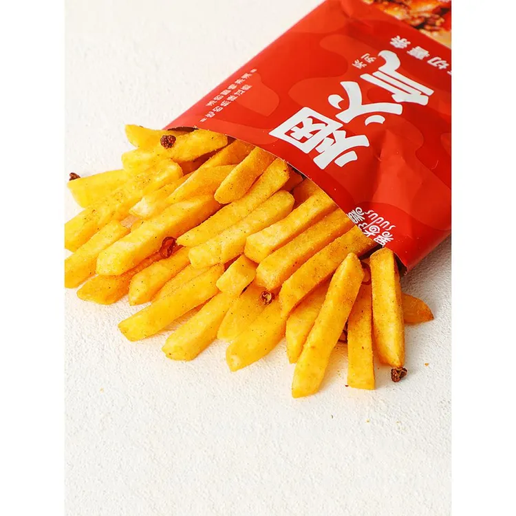 薯烟火气原切薯条铁板鱿鱼味椒麻辣子鸡 小吃零食薯条笋0g