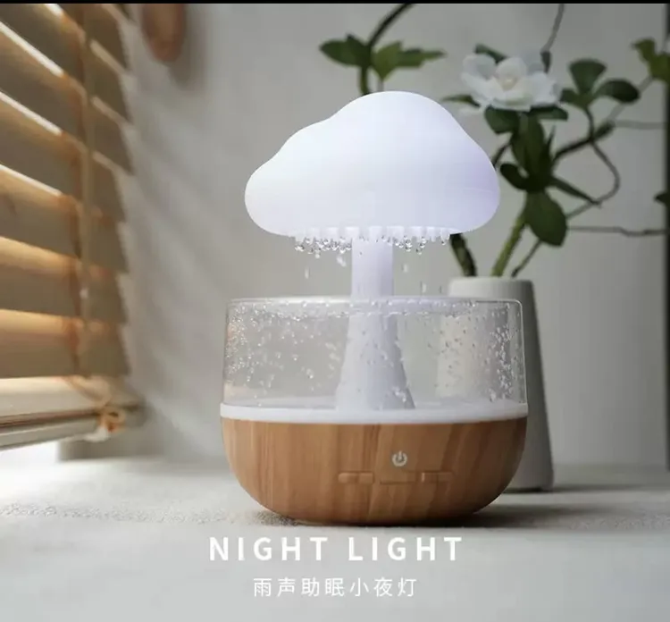 【好评率99.9%】加湿器氛围感彩灯家用雨声助眠云朵小夜灯生日礼物