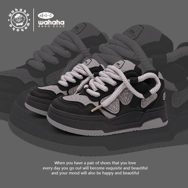 Wahaha/娃哈哈休闲男鞋新款2025春季百搭男生鞋子耐磨休闲板鞋子