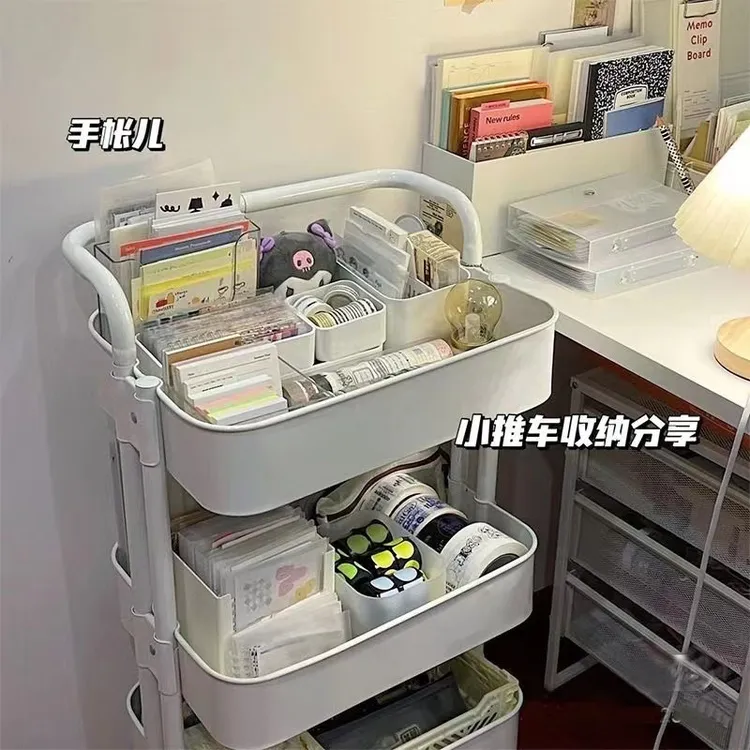 小推车置物架厨房落地浴室移动零食多层卫生间婴儿卧室收纳书架子