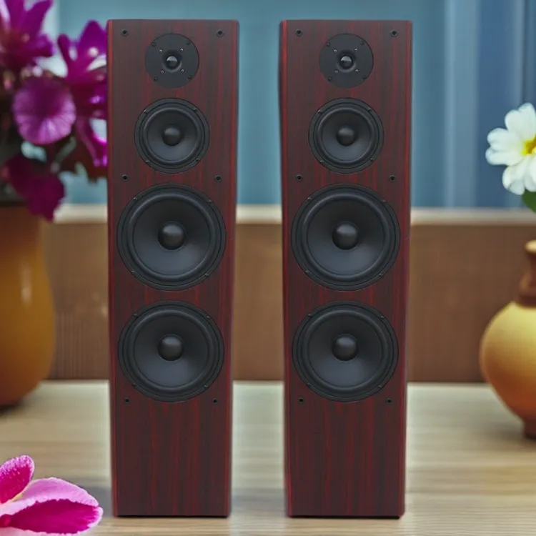 专业豪华落地音箱双8寸低音三分频落地家庭影院重低音书架音箱