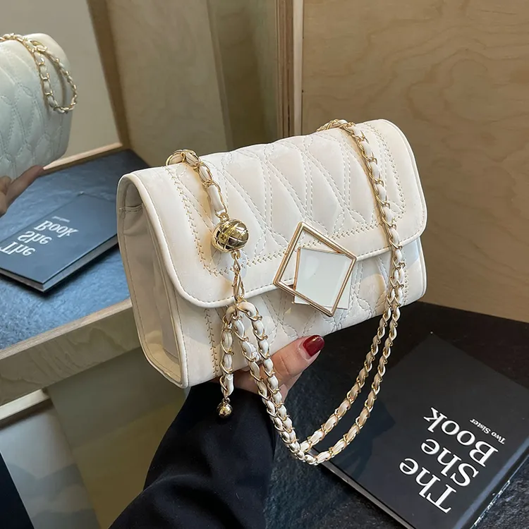 Aimitu潮流包包女2025新款时尚单肩包小众休闲百搭单肩斜挎链条包