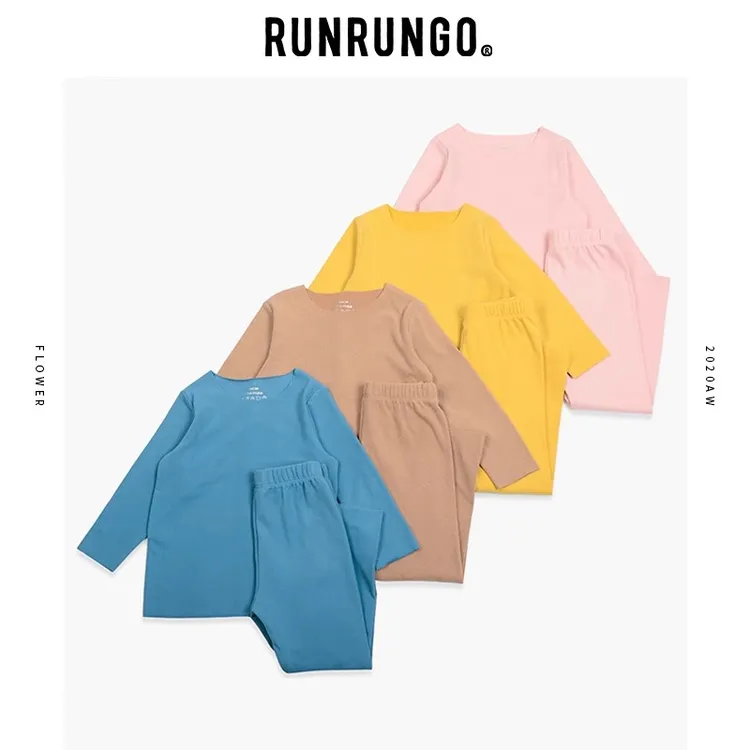 Runrungo【德绒套装】春秋长袖针织宽松圆领简约休闲时尚纯色套头