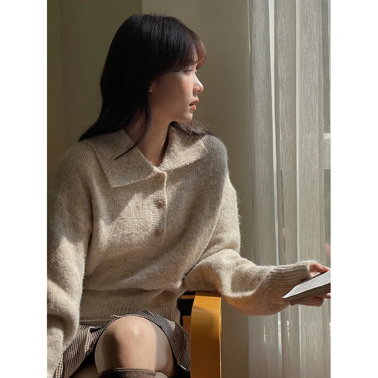 N305B G韩系通勤毛针织衫女冬季长袖毛衣