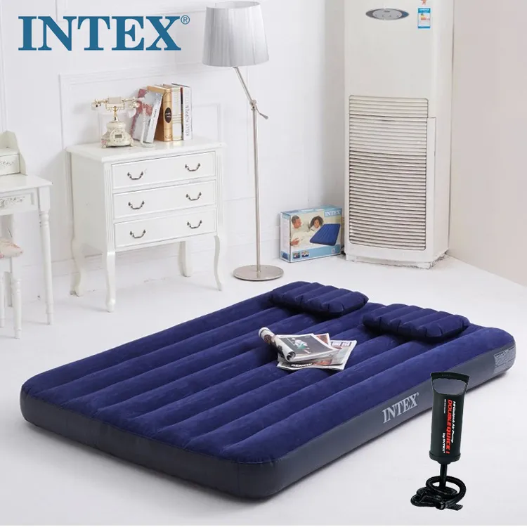 INTEX64765双人充气床套装家用气垫床户外帐篷垫打地铺折叠床垫