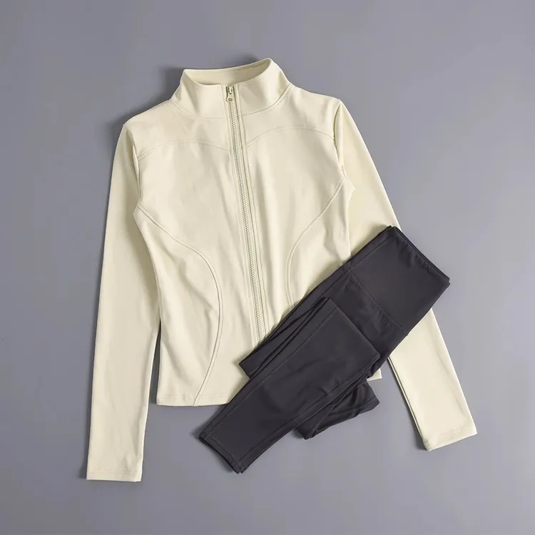 2024新款瑜伽服套装女速干跑步骑行服上衣普拉提健身运动长袖秋冬