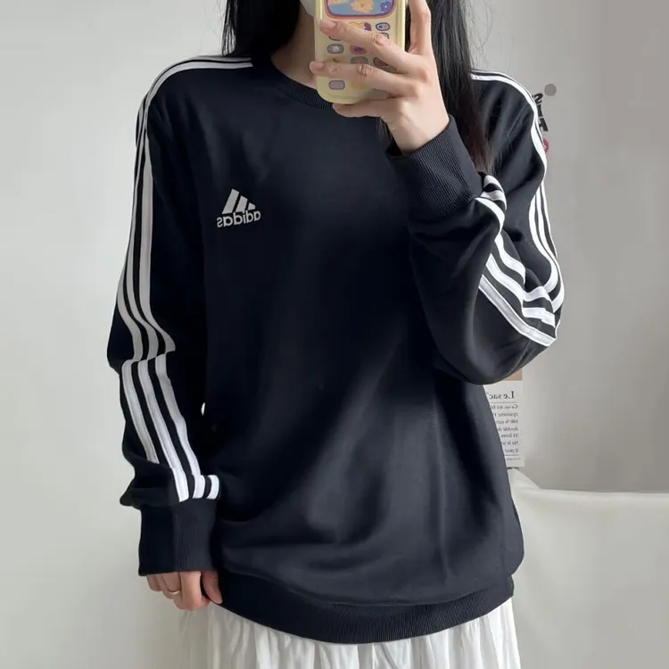 adidas/阿迪达斯男女款春秋季新款针织休闲圆领套头衫运动服