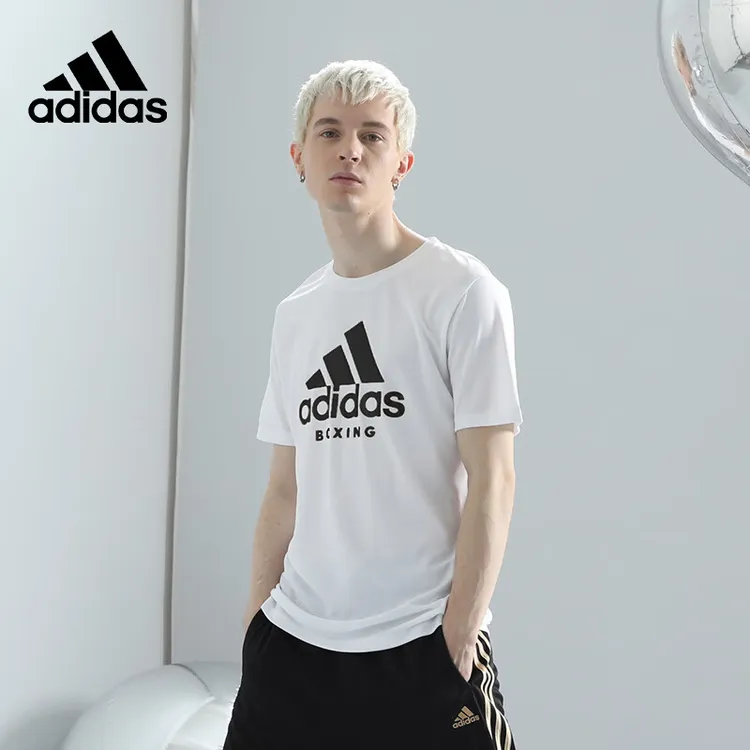 adidas/阿迪达斯夏季季新款时尚百搭舒适透气圆领速干运动短袖T恤