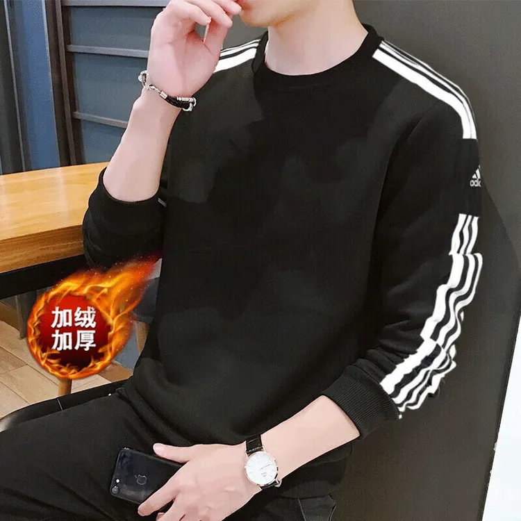 adidas/阿迪达斯卫衣男装秋冬季新款休闲宽松加绒保暖长袖套头衫