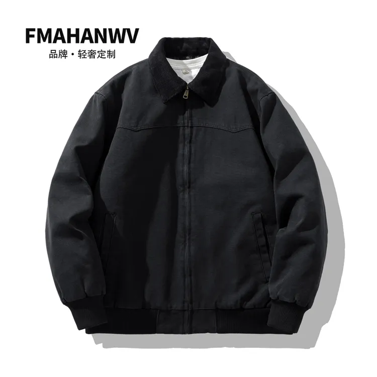 FMAHANWV美式重磅底特律夹克超好看 休闲保暖时尚秋冬加棉外套