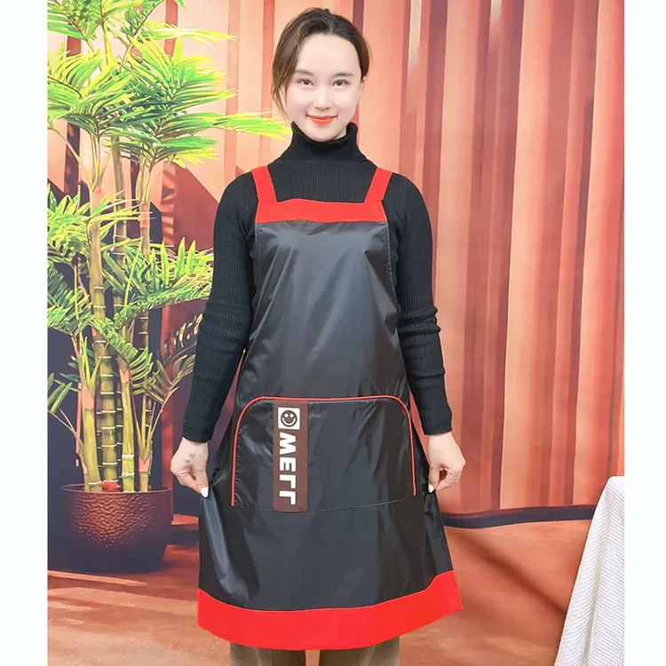 30221新款防水防油围裙家用厨房成人做饭时尚印字加大厨师防污