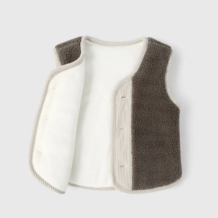 秋冬季儿童马甲男女童宝宝加厚背心婴幼儿保暖坎肩中小童加绒马夹
