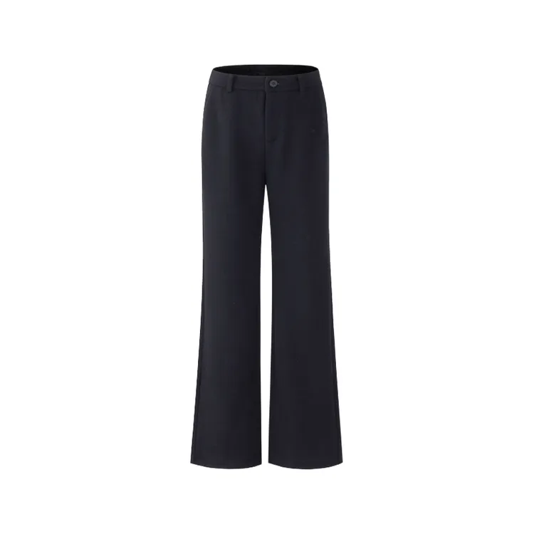 2025微喇裤女秋冬高腰显瘦简约百搭女士时尚黑色微喇裤