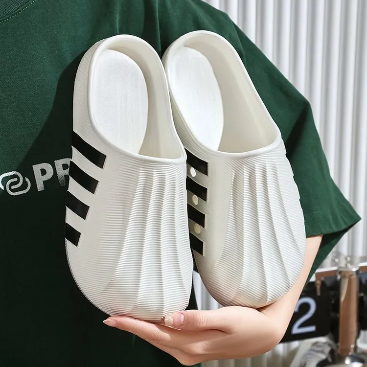 爆款贝壳头半包拖鞋一脚蹬简约情侣鞋厚底潮流百搭小白鞋男女潮鞋