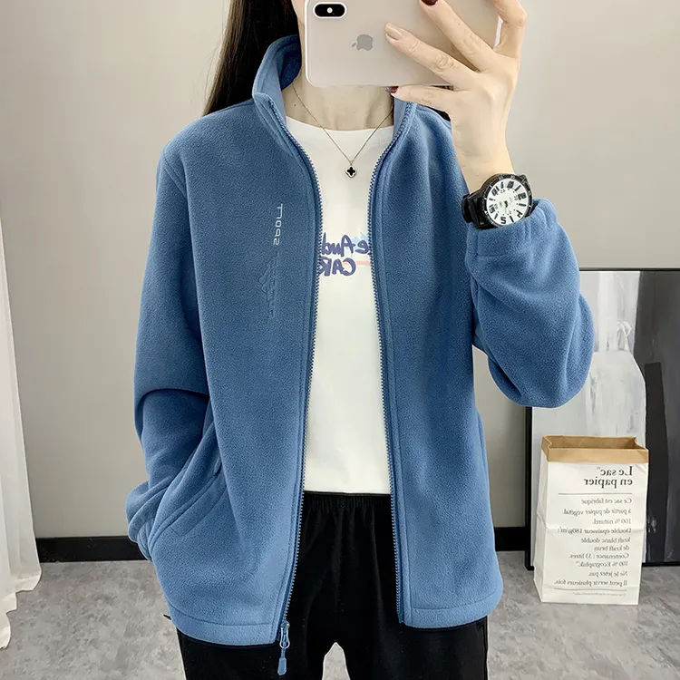 秋冬新款抓绒衣女户外防寒加厚保暖透气外套摇粒绒内胆衣服上衣女