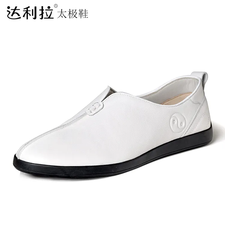 达利拉真皮太极鞋表演太极运动鞋懒人鞋软牛皮太极拳练功鞋武术鞋