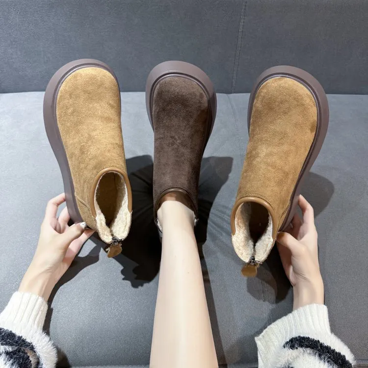 马丁靴女2025秋冬百搭小个子鞋子舒适加绒保暖时尚英伦风轻奢短靴