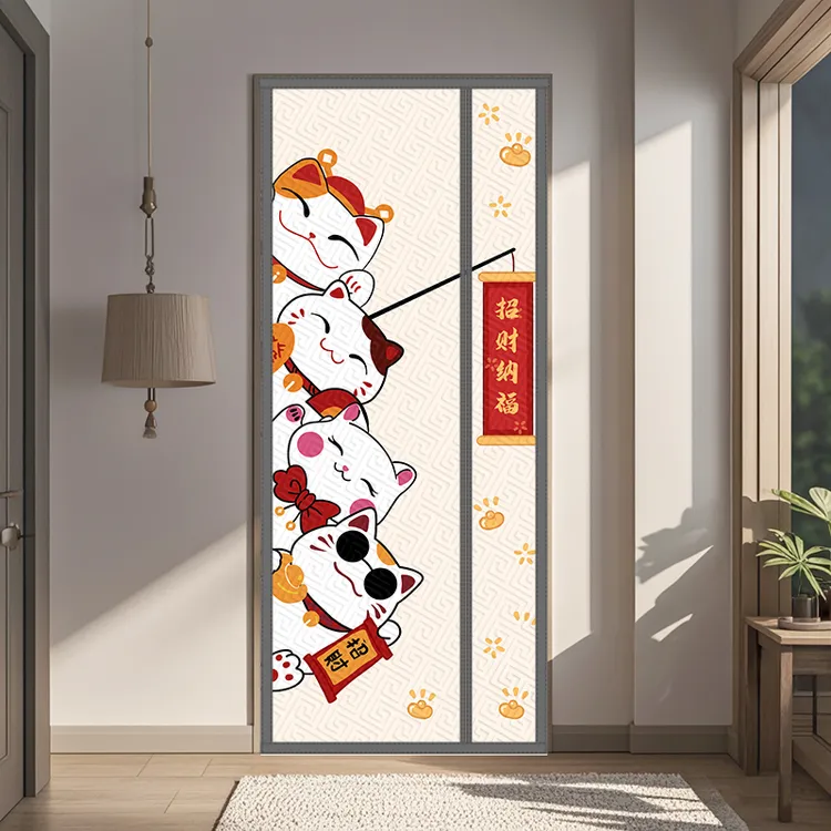 棉门帘冬季保暖防风家用加厚磁吸免打孔魔术贴农村自建平房隔断帘