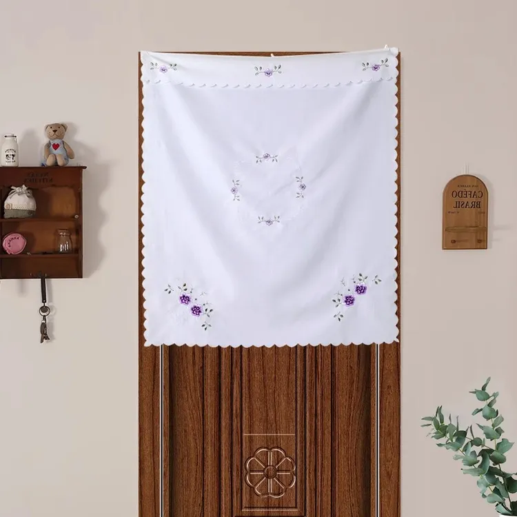 门帘隔断帘免打孔防隐私半遮挡防窥卧室家用厨房卫生间玄关短门帘