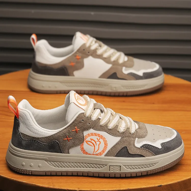 新款秋冬磨砂小众设计潮流板鞋低帮休闲复古男鞋四季百搭潮鞋