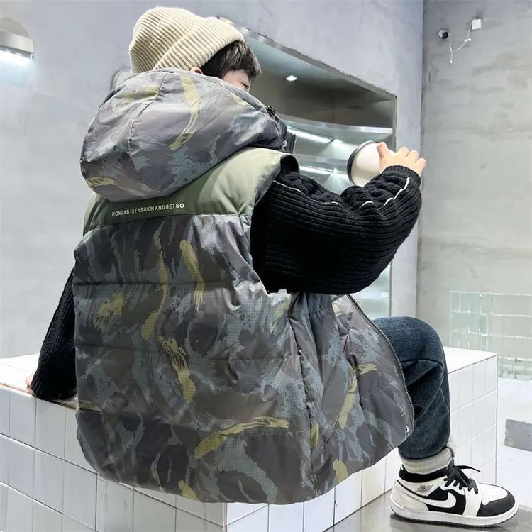 儿童装男童马甲秋冬款2025新款马甲中大童外穿马甲男孩加厚冬季潮