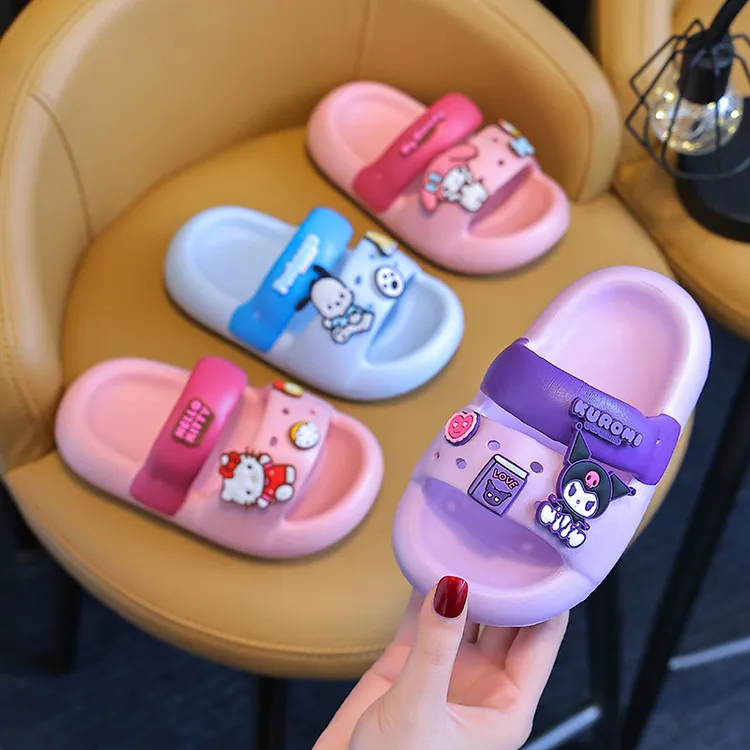 夏季新款儿童拖鞋三丽鸥库洛米女童公主风室内外防滑耐磨防臭凉拖