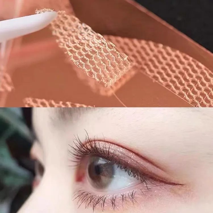 蕾丝双眼皮贴支撑力无痕防水网状轻薄内双肿眼泡眼皮松弛超宽神器