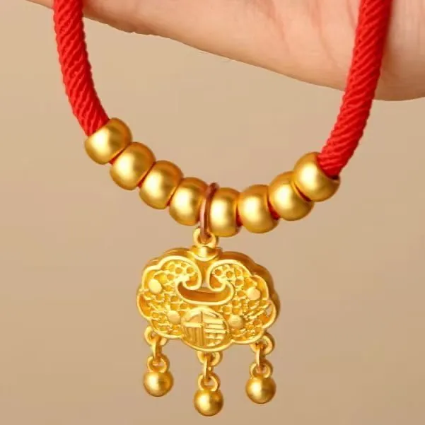 宠物项圈猫咪狗狗长命锁高颜值平安锁项链喜庆升级款不掉色可调节