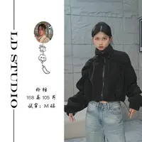 LD · Customized 新款时尚羊羔外套宽松显瘦短款设计感上衣女外套