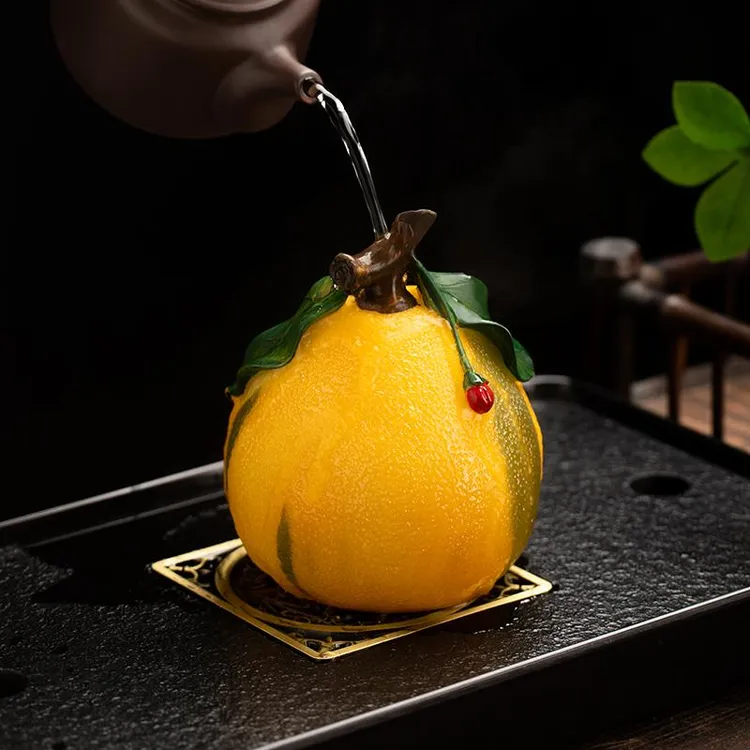 便携变色茶宠柚茶道配件可养家用客中式摆件创意陶瓷轻奢网红神器