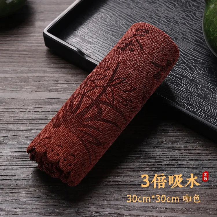 加厚茶巾高档茶布吸水功夫茶具毛巾茶几茶桌抹布垫禅意道茶台配件