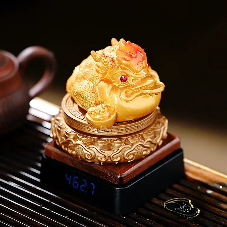 变色茶宠创意可养时来运转茶桌茶台用品大号茶玩金蟾宠物蟾蜍摆设