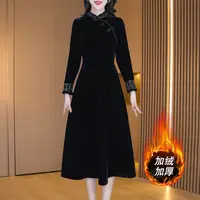 萱23473优雅新款气质时尚大气减龄休闲收腰显瘦连衣裙M-4XL-LIS