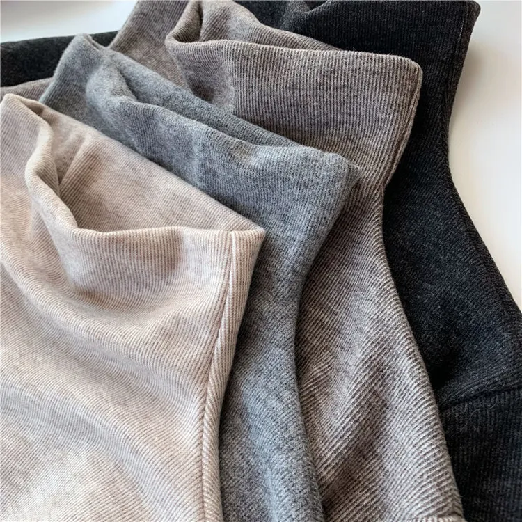 1888#双面德绒纯色高领长袖T恤女秋冬保暖百搭显瘦内搭打底衫上衣