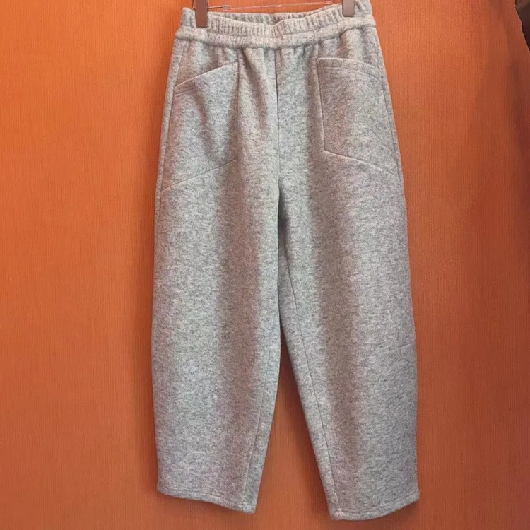 C-143加绒加厚毛呢裤