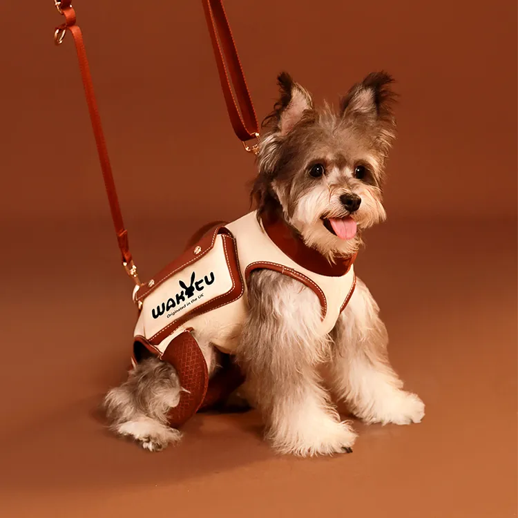 wakytu狗狗背包外出便携包牵引斜挎包猫狗外出胸背带中小型背带