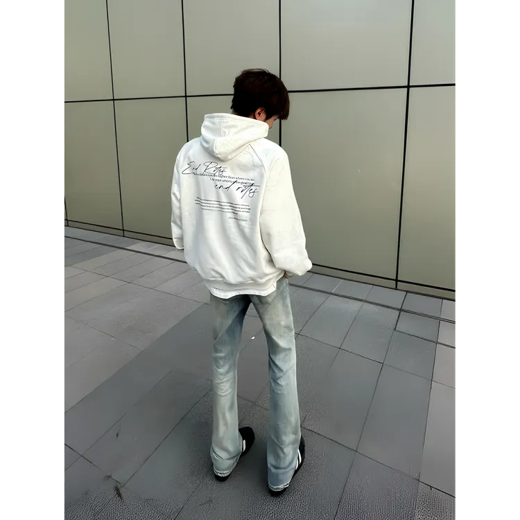 ZLAYCO美式微喇显瘦牛仔裤男高街vibe修身微喇叭cleanfit长裤