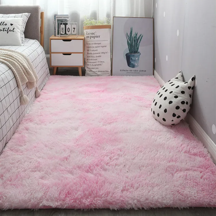 小仙女地毯卧室床边毯满铺少女房间长毛毛绒地垫客厅茶几垫可定制